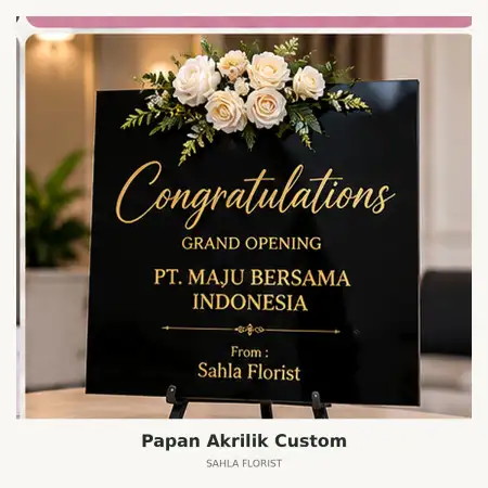 Papan Bunga Akrilik Tanah Sareal
